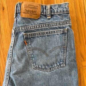 Levi's Blue denim shorts waist 30”